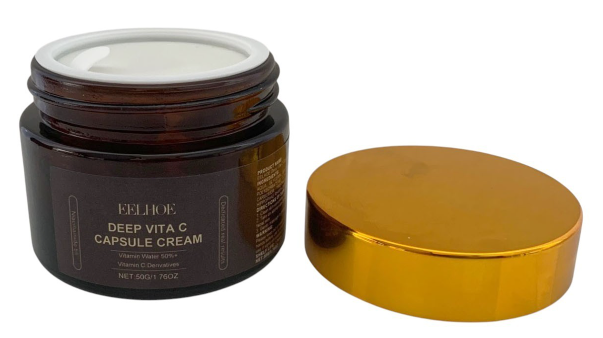 DEEP VITA C CAPSULE CREAM NIACINIMIDE 5% HYALURONIC ACID REDUCE WRINCLES 1.76 oz