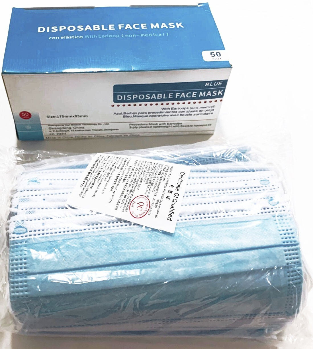 3-50 PCS 3 Ply Disposable Face Mask Protective Ear Loop Non Medical Mouth Cover