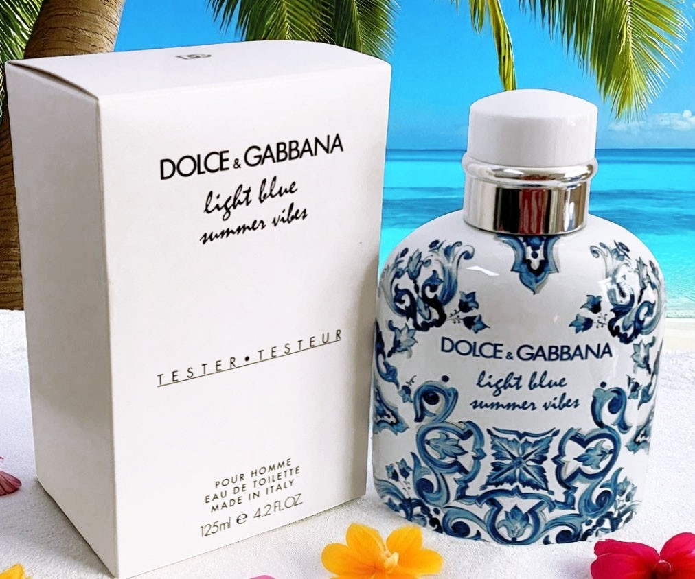 DOLCE & GABBANA LIGHT BLUE SUMMER VIBES EDT SPRAY FOR MEN 4.2oz New in White Box