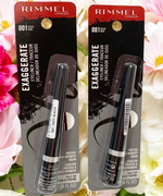 2- Rimmel Exaggerate Eyeliner 001 Black Precise High Intensity Color NEW SEALED