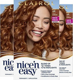 3-Clairol Nice'n Easy Permanent Hair Dye, 6R Light Auburn 100% Gray Coverage