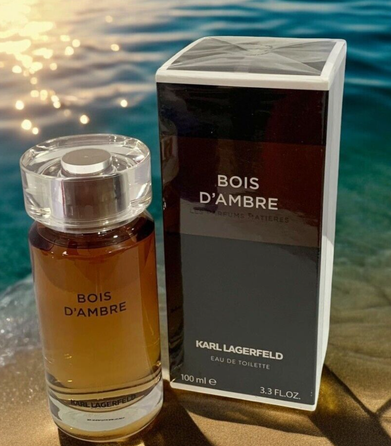 Karl Lagerfeld BOIS D'AMBRE Eau de Toilette Spray for Men 3.3oz NEW SEALED BOX