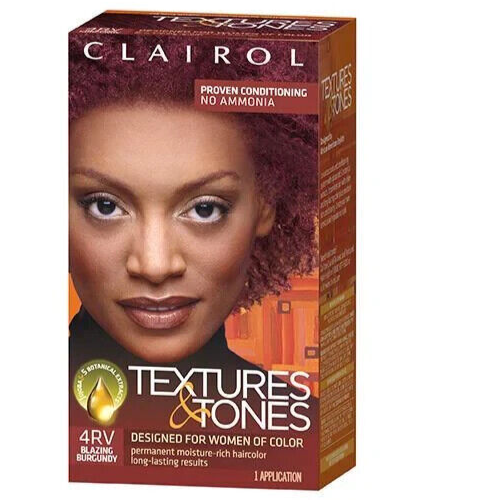 Clairol Textures & Tones Permanent Haircolor Fade Resistant 4RV Blazing Burgundy