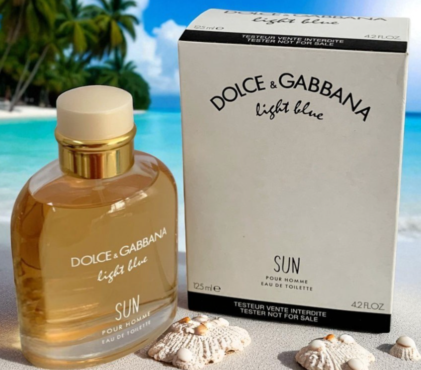 Dolce & Gabbana Light Blue Sun Pour Homme EDT Spray 4.2oz New in White Box
