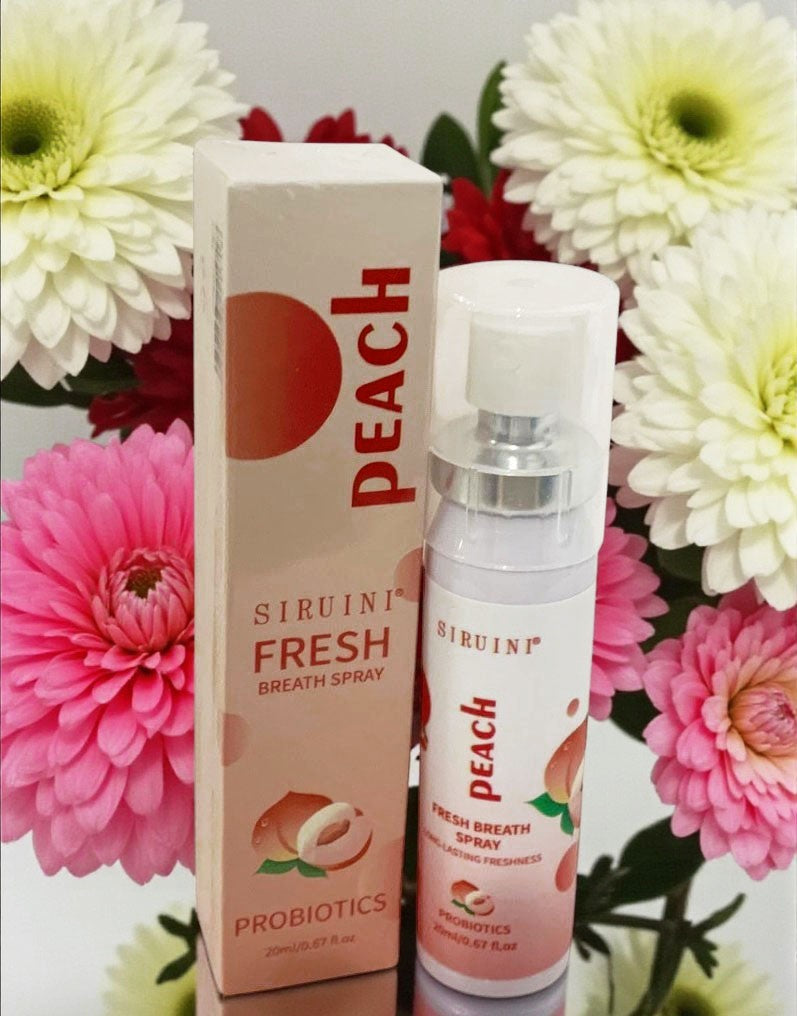SIRUINI PROBIOTICS FRESH BREATH PEACH MOUTH SPRAY ORAL HEALTH FORMULA 20ml/1.7oz