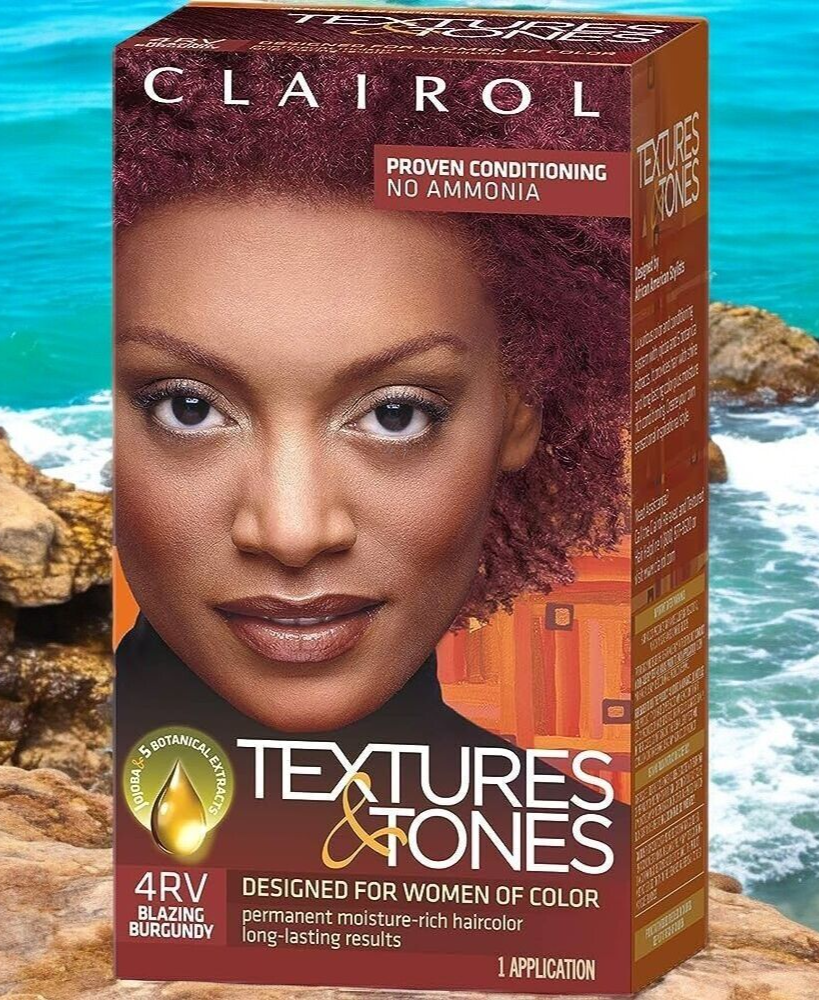 Clairol Textures & Tones Permanent Haircolor Fade Resistant 4RV Blazing Burgundy