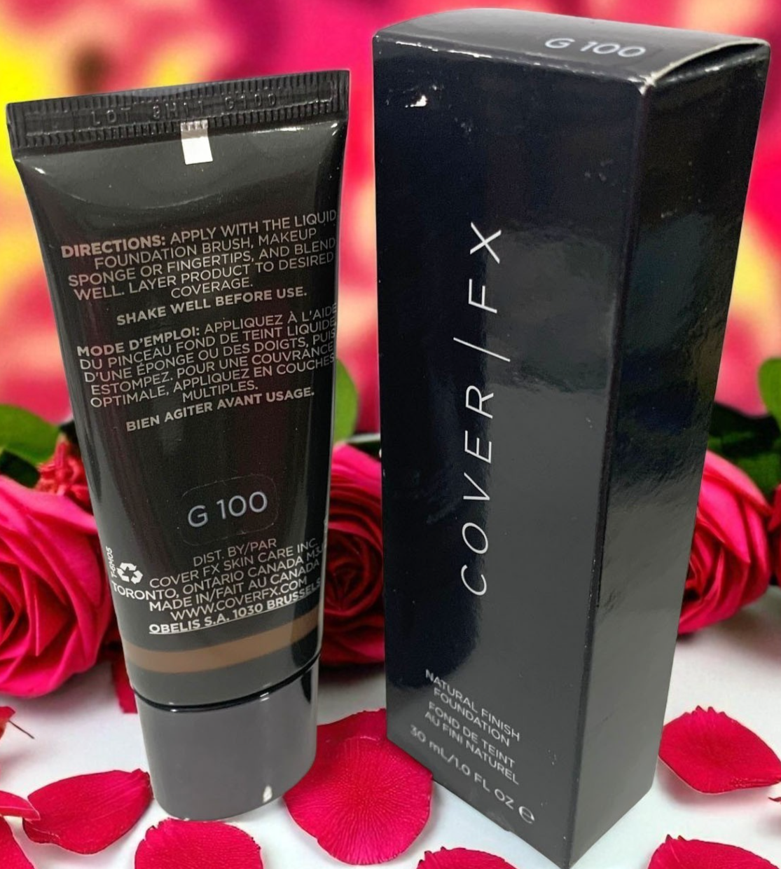 Cover FX Natural Finish Foundation - G 100 - 1oz/30ml -Sealed - New in Box