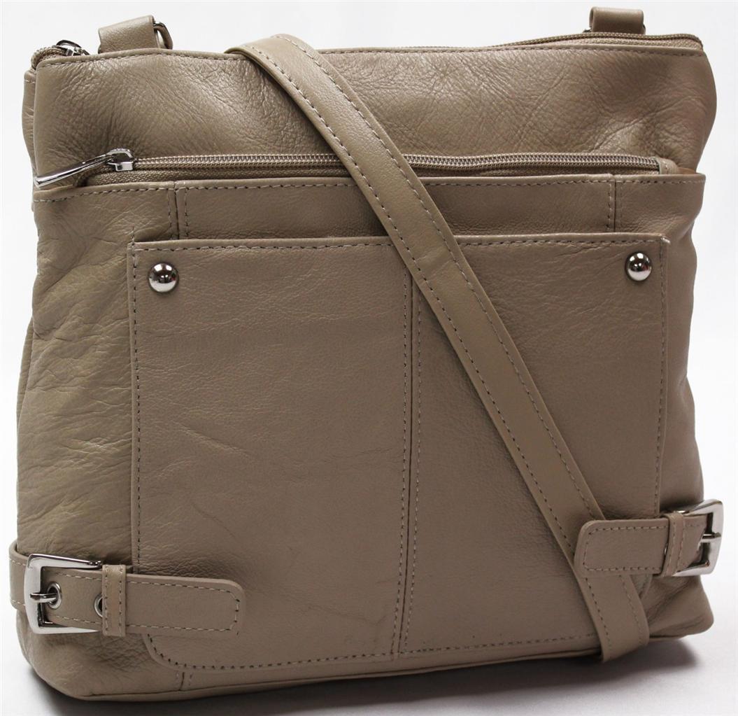 IVORY MEDIUM WOMEN COWHIDE LEATHER STYLISH CROSS BODY SHOULDER BAG SATCHEL HOBO
