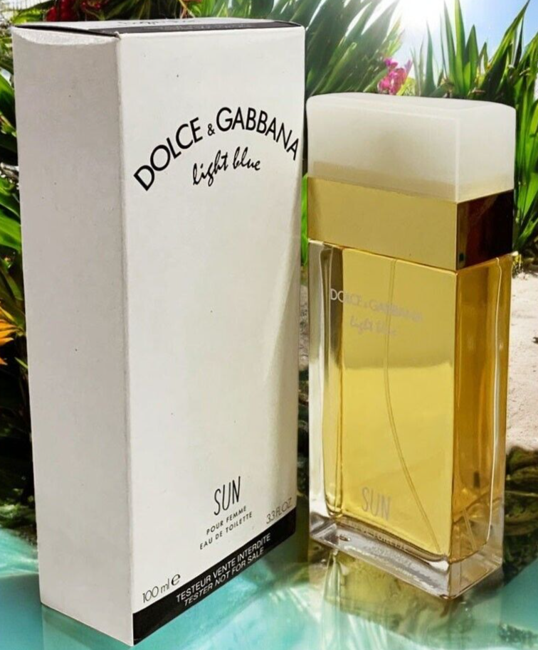 Dolce & Gabbana Light Blue Sun 100ml/3.4oz Eau De Toilette Spray in White Box