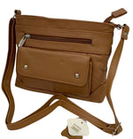 Brown Lt Cowhide Leather Small Handbag Crossbody Shoulder Bag  Purse for Women