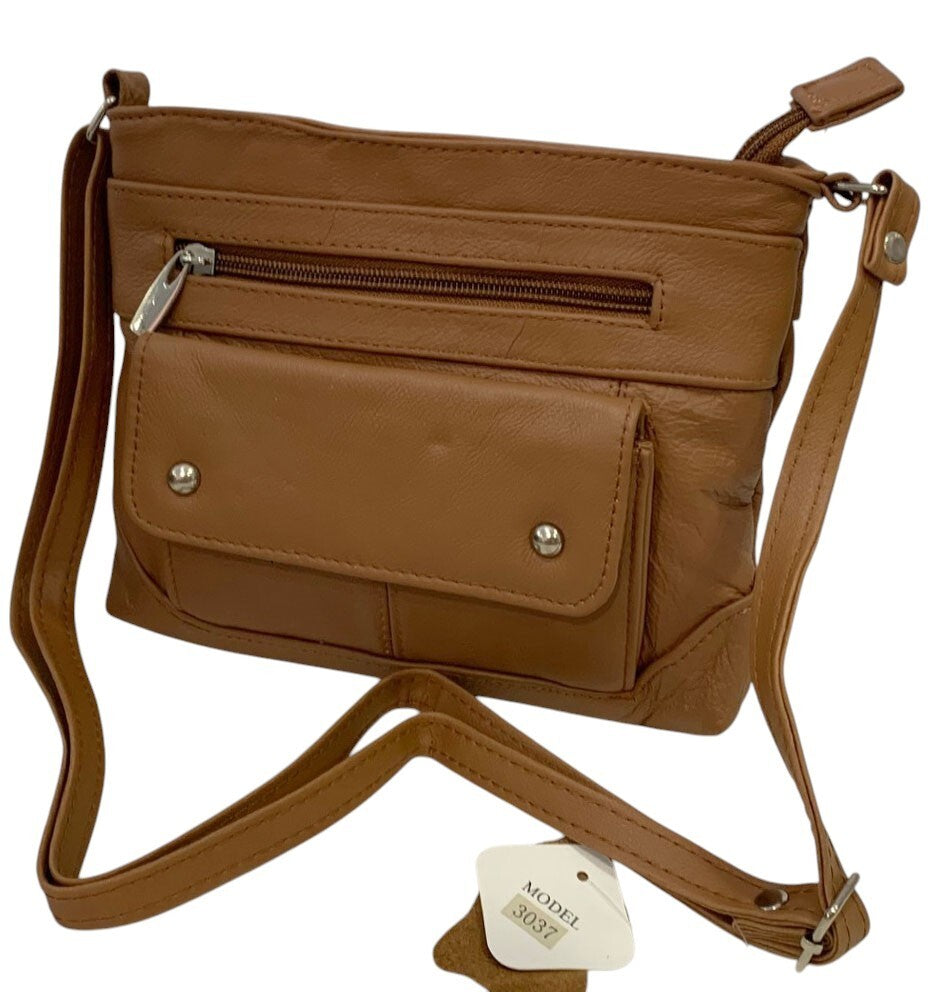 Brown Lt Cowhide Leather Small Handbag Crossbody Shoulder Bag  Purse for Women