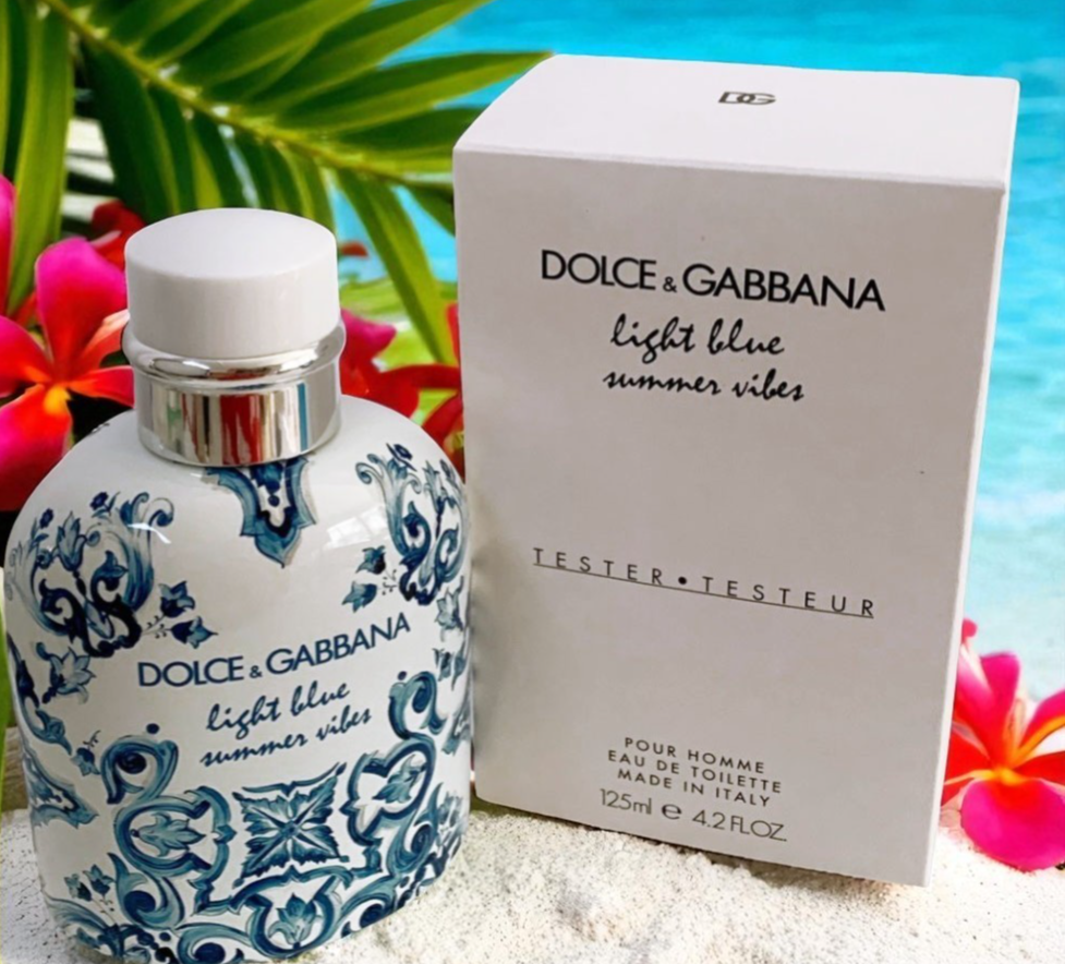 DOLCE & GABBANA LIGHT BLUE SUMMER VIBES EDT SPRAY FOR MEN 4.2oz New in White Box
