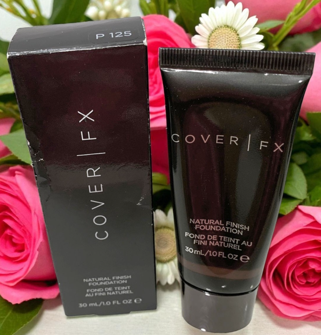 Cover FX Natural Finish Foundation - P 125 - 1oz/30ml -Sealed - New in Box