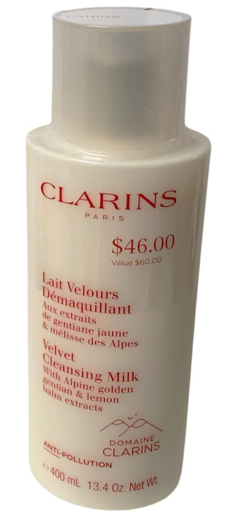 Clarins Velvet Cleansing Milk with Alpine Golden Gentian & Lemon Balm Extracts