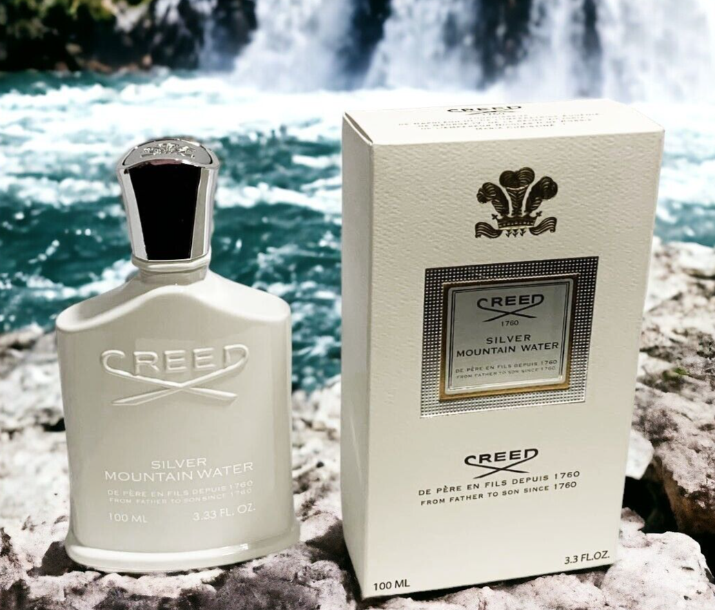 Creed Silver Mountain Water Eau De Parfum Spray for Unisex 3.3 oz New Unsealed