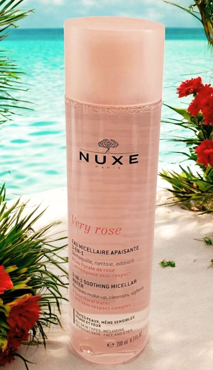 NUXE VERY ROSE 3-IN-1 Soothing Micellar Water 200 ml Removes Make-up & Cleanses