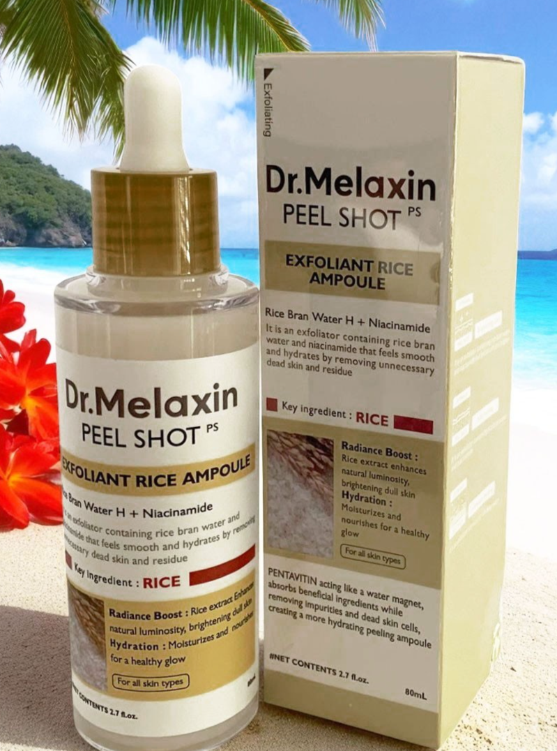Dr. Melaxin Peel Shot Exfoliant Rice Ampoule 2.7oz/80 ml FRESH EXP. DATE: 8/2028