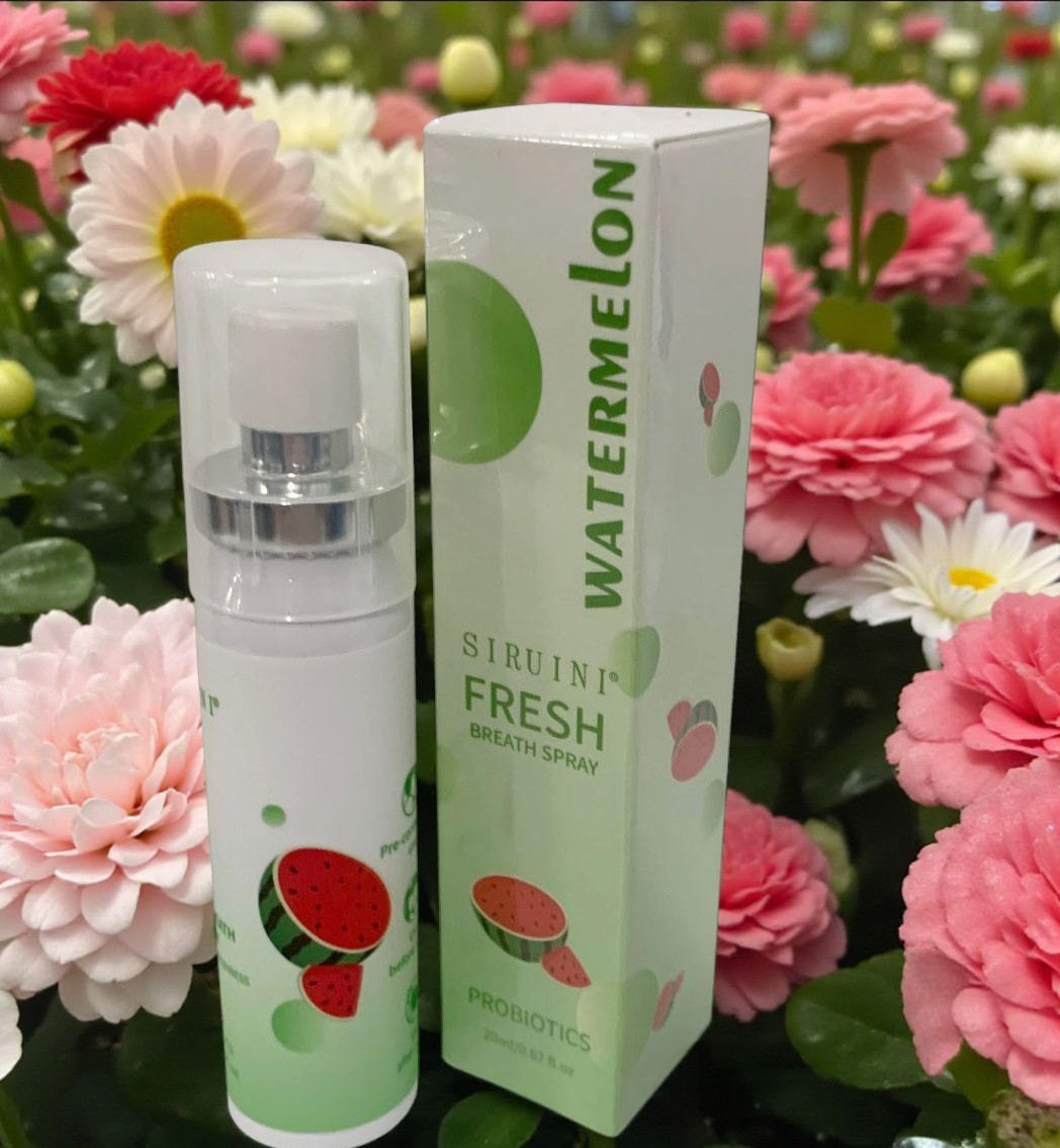 SIRUINI PROBIOTICS FRESH BREATH WATERMELON MOUTH SPRAY ORAL HEALTH FORMULA 2 PCS