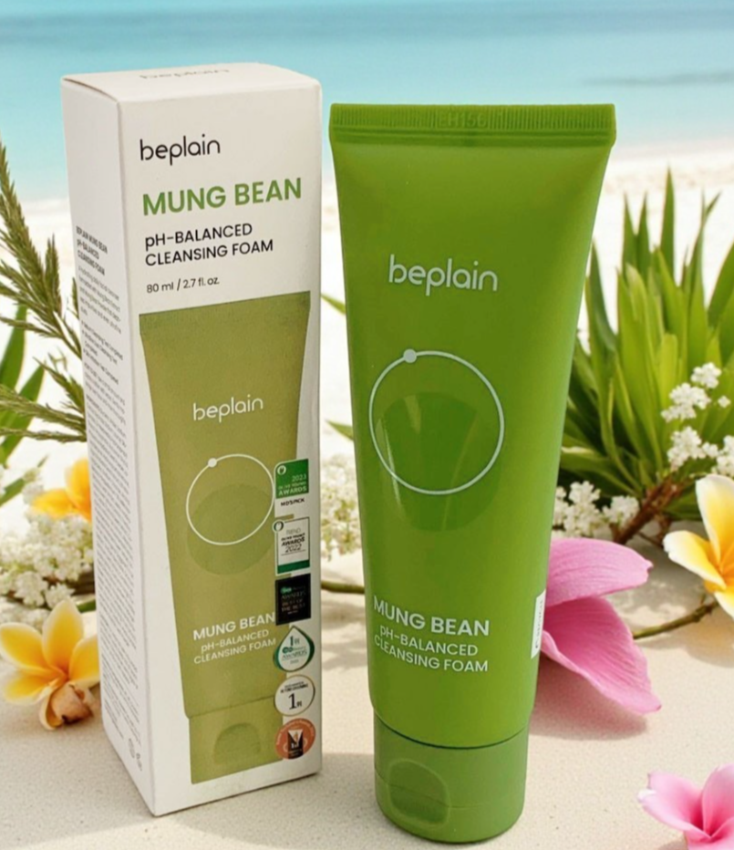 BEPLAIN Mung Bean pH-Balanced Cleansing Foam 80ml/2.7oz Fresh in Box Exp 08/28
