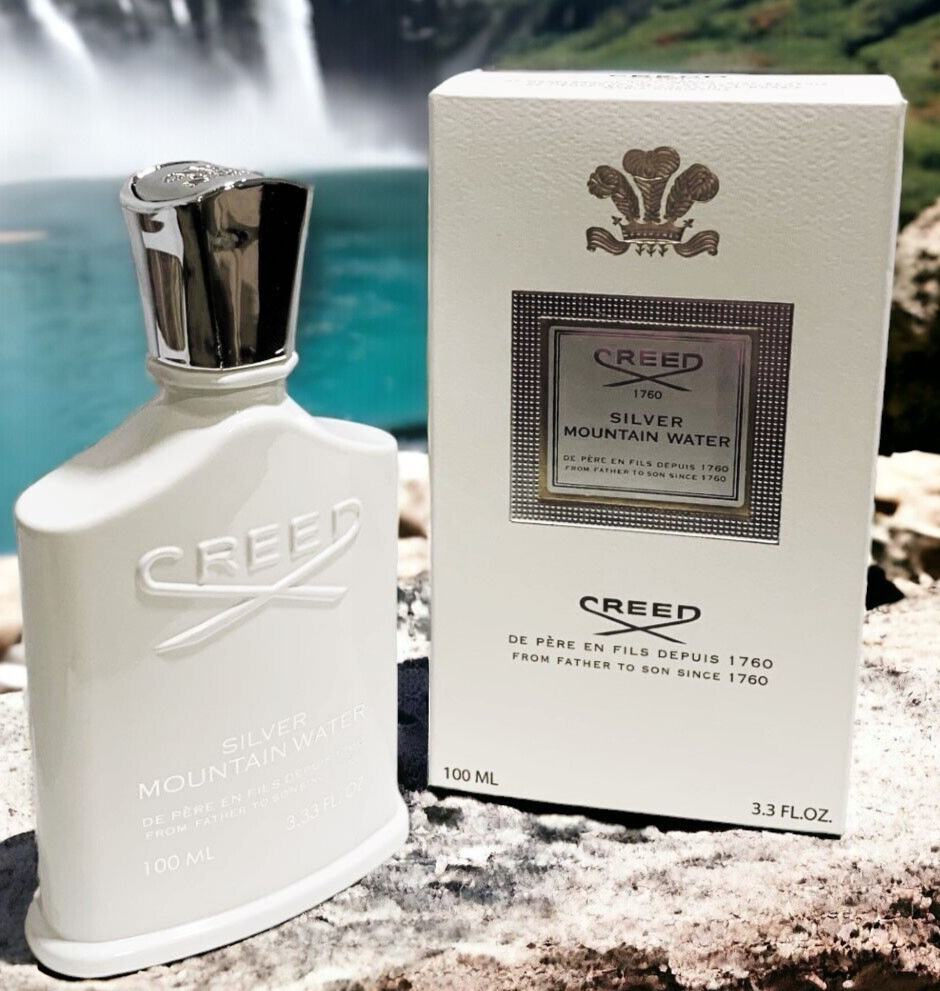 Creed Silver Mountain Water Eau De Parfum Spray for Unisex 3.3 oz New Unsealed
