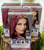 3-L'Oreal Paris Feria Metropical Shimmering Hair Color Dye Gel, 622 Fuchsia-Cha