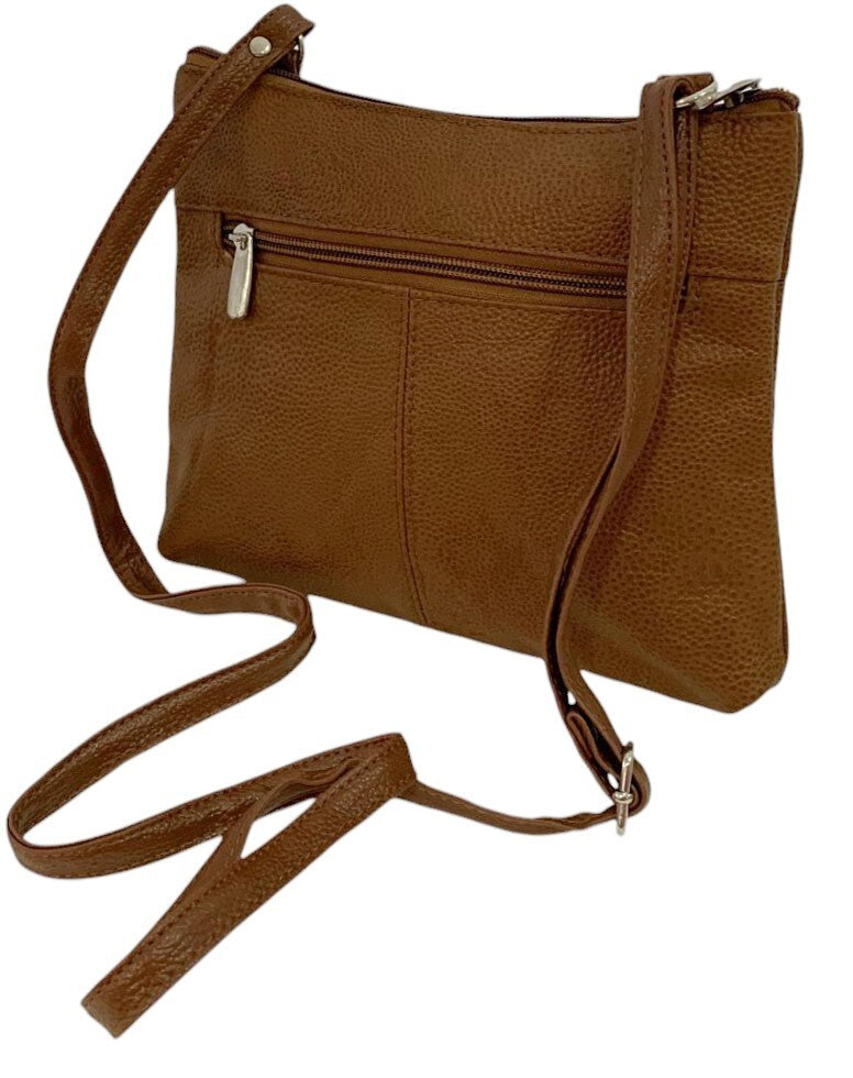 Brown Lt Cowhide Leather Small Handbag Crossbody Shoulder Bag  Purse for Women