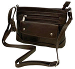 Brown Cowhide Leather Small Handbag Crossbody Shoulder Bag  Purse for Women