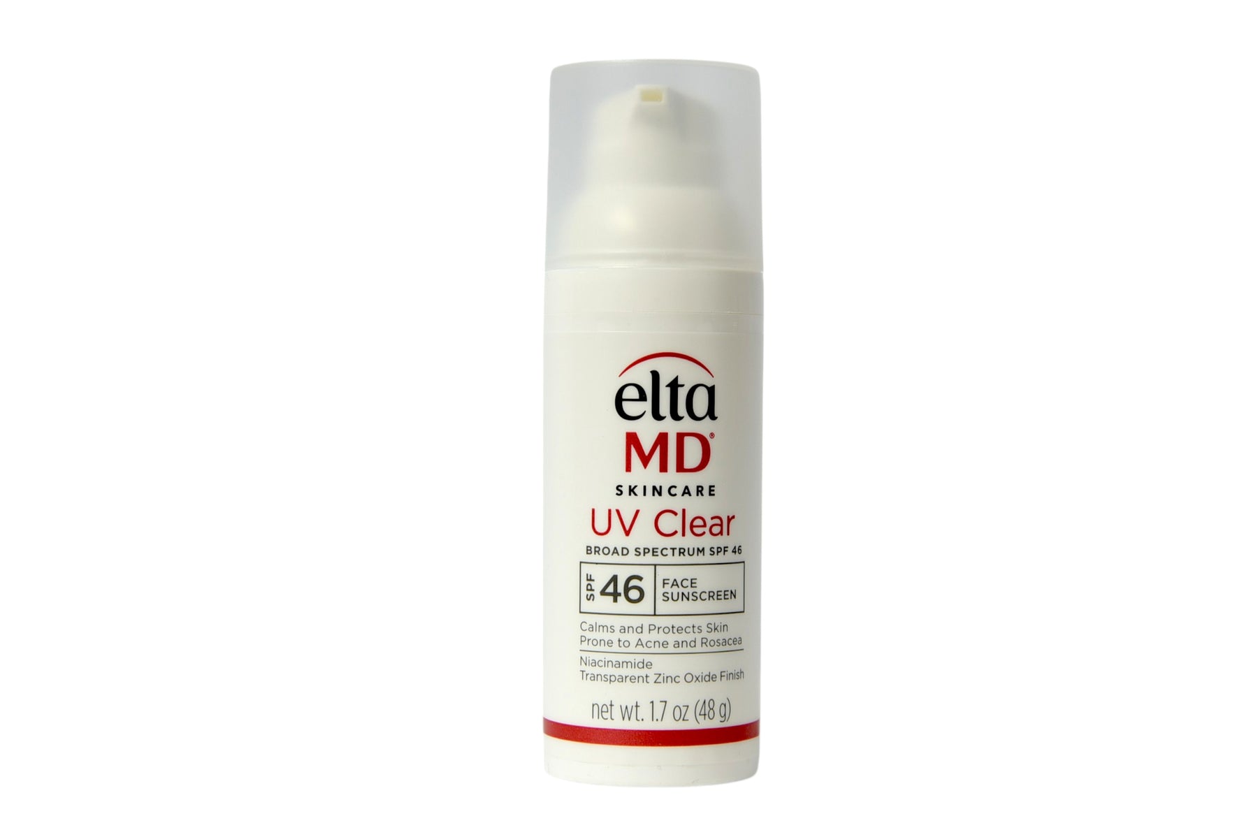 Elta MD UV Clear sunscreen bottle on a white background