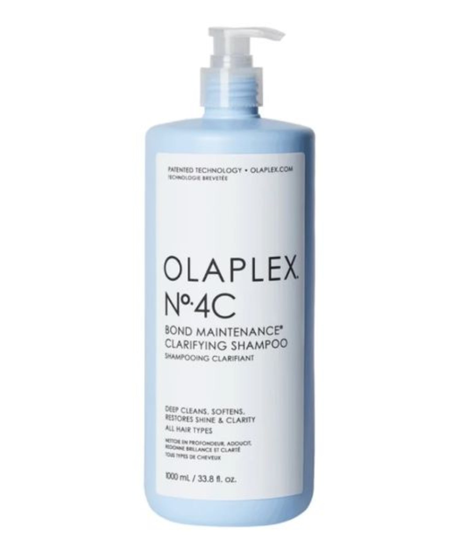 Olaplex No 4C Bond Maintenance Clarifying Shampoo bottle - deep cleansing formula