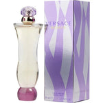 Versace perfume bottle and packaging on a white background