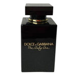 Black Dolce&Gabbana perfume bottle on a white background