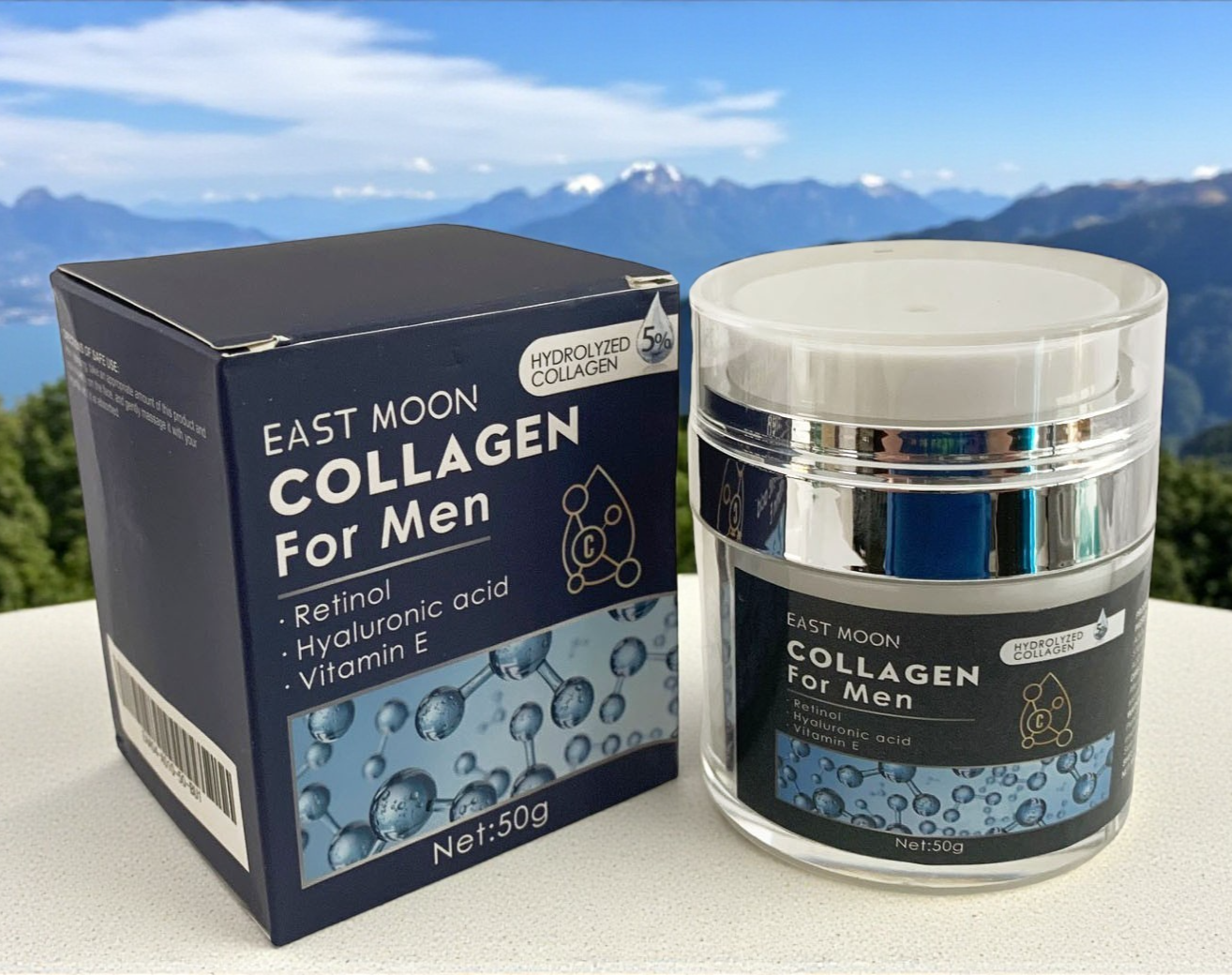 Collagen Cream for Men Anti Wrinkle with Retinol, Hyaluronic Acid, Vitamin E 50g