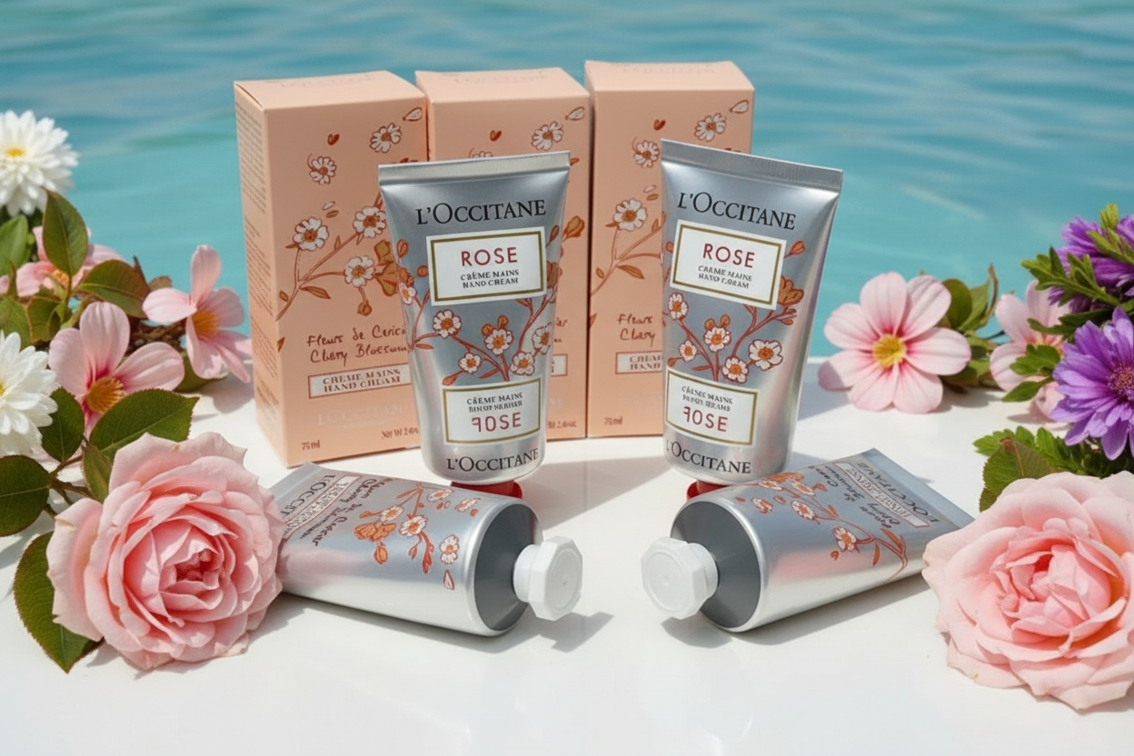 Hand Cream Collection on the Tropical Beach