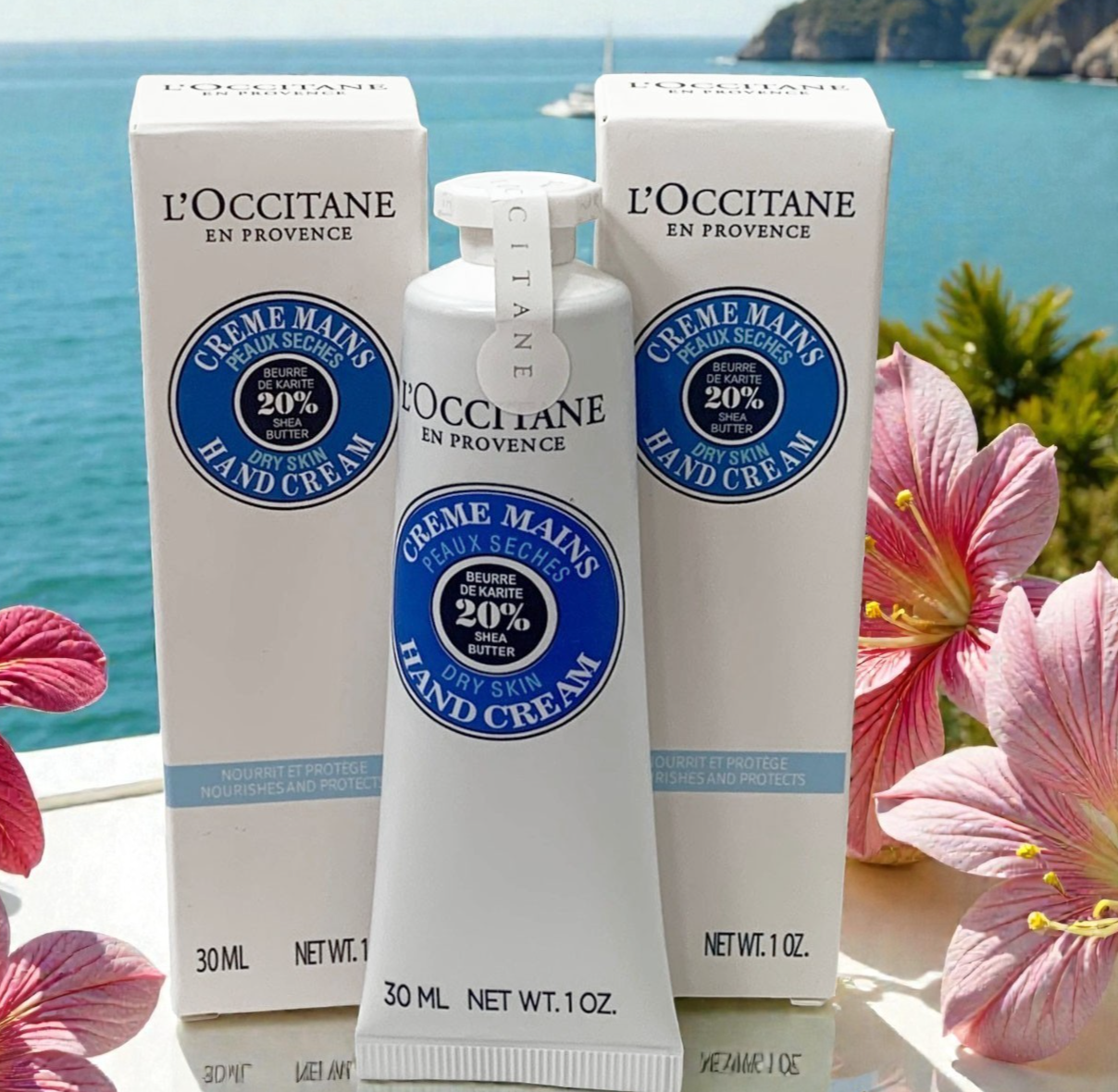 L'Occitane En Provence Shea Butter Hand Cream for Dry Skin-30ml / 1 oz, Set of 2