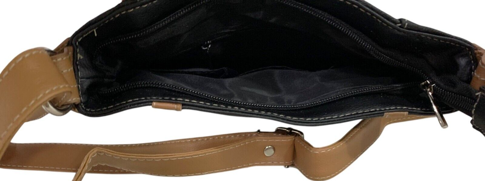 BLACK MEDIUM WOMEN COWHIDE LEATHER CROSS BODY SHOULDER MESSENGER BAG SATCHEL