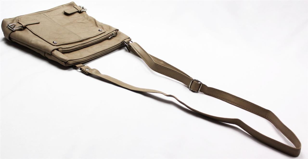 IVORY MEDIUM WOMEN COWHIDE LEATHER STYLISH CROSS BODY SHOULDER BAG SATCHEL HOBO