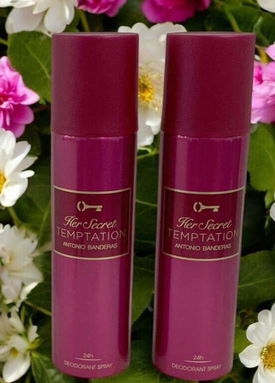 Antonio Banderas Her Secret Temptation 24h Deodorant Spray 5.1 Fl Oz 2 Pack Read