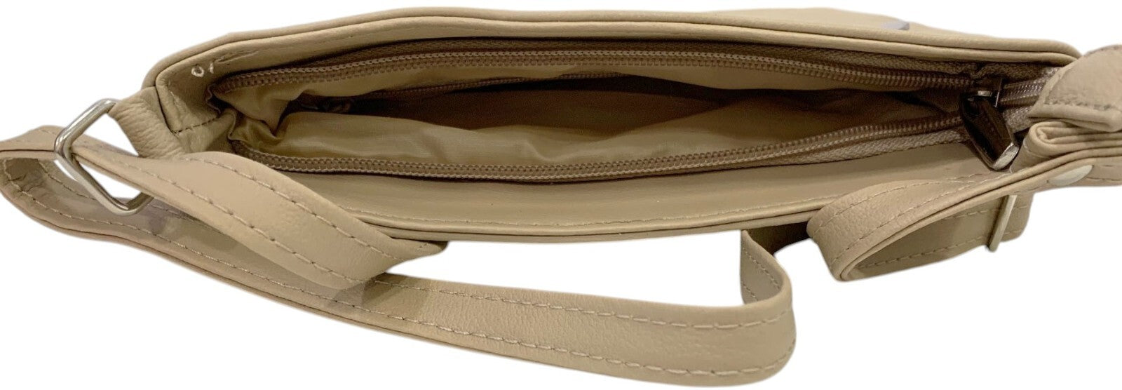 Ivory Cowhide Leather Small Handbag Crossbody Shoulder Bag  Purse for Women