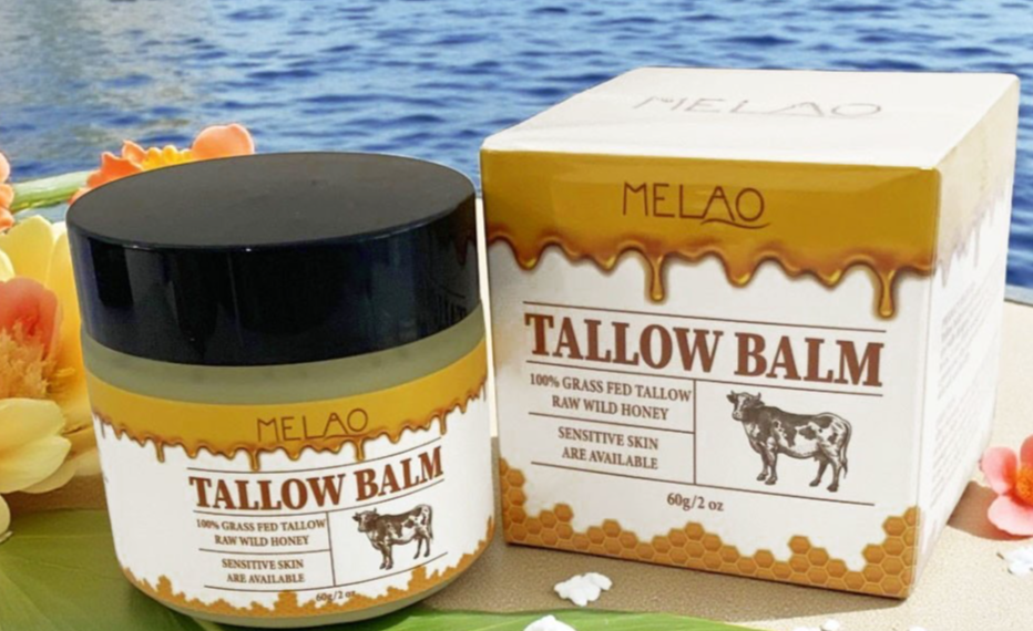 MELAO TALLOW BALM GRASS FED&ROW WILD HONEY NATURAL SKIN MOISTURIZER &REPAIR 2oz