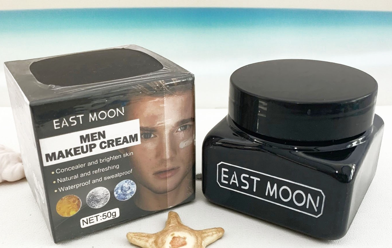 EAST MOON MEN MAKEUP CREAM CONCEALER & BRIGHTEN SKIN WATERPROOF SWEATPROOF 1.7oz