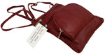 New Dark Red Small Leathers Crossbody Messenger Purse Bag  Adjustable Strap