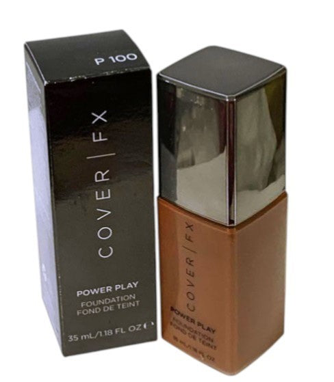Cover FX Power Play Foundation P  100 Full Size 1.18 oz/35ml, Made in Italy