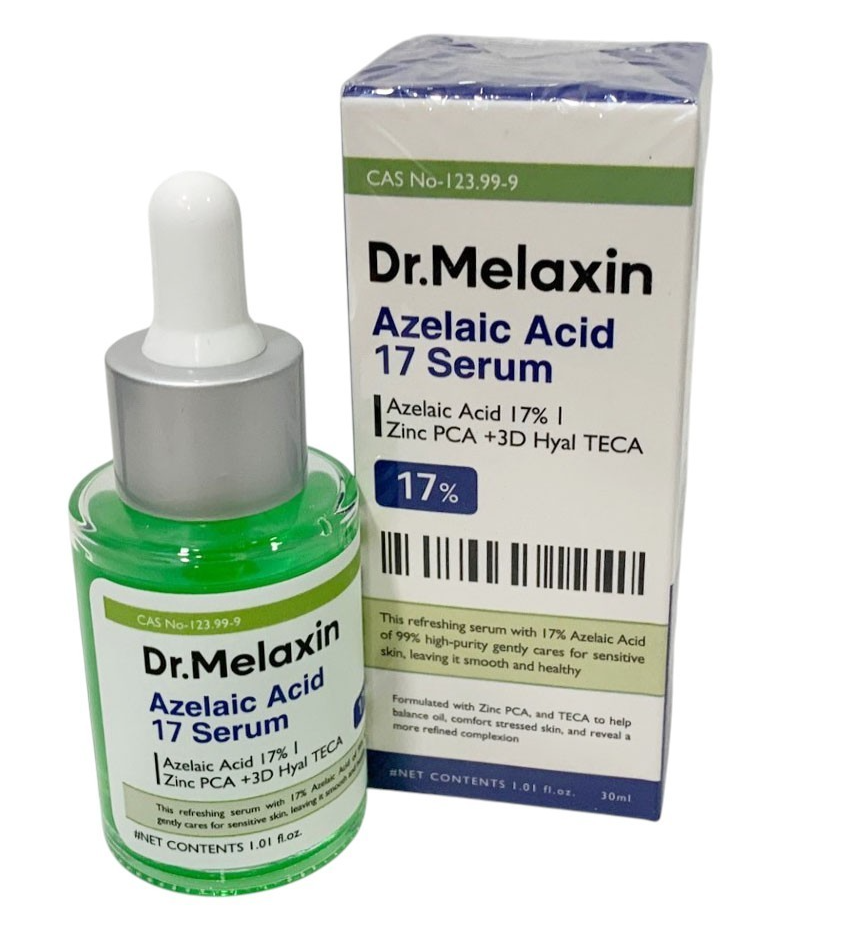 DR.MELAXIN AZELAIC ACID 17% SERUM ZINK PCA+3D Hyal TECA for Oily, Acne Skin 30ml