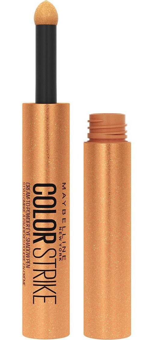 2- MAYBELLINE COLOR STRIKE CREAM TO POWDER EYE SHADOW PEN 0.012oz 35 Flash Metal