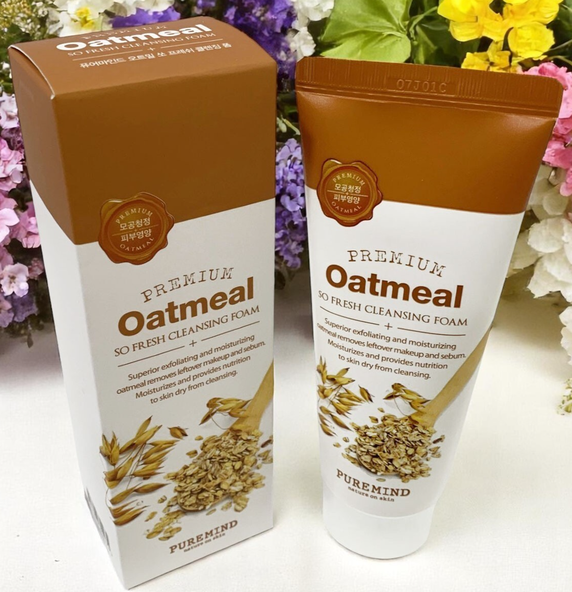 Pure Mind Premium Oatmeal So Fresh Cleansing Foam 100 ml Sealed in Box