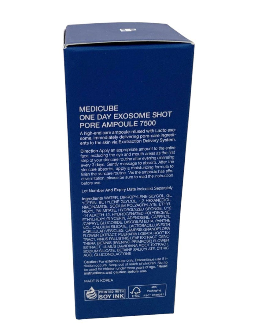 Medicube One Day Exosome Shot 7500 Serum 30ml/1.01oz Exp. Date 01/2028