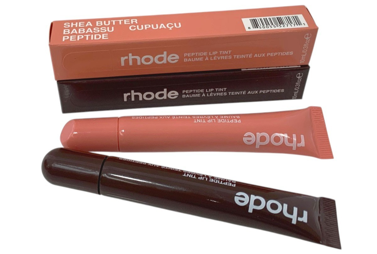 Rhode Peptide Lip Tint 10ml Shea Butter Sheer SET of 2: ESPRESSO & PEACH PIT
