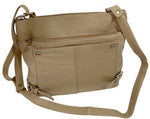IVORY WOMEN MEDIUM COWHIDE LEATHER CROSS BODY SHOULDER BAG HANDBAG PURSE HOBO