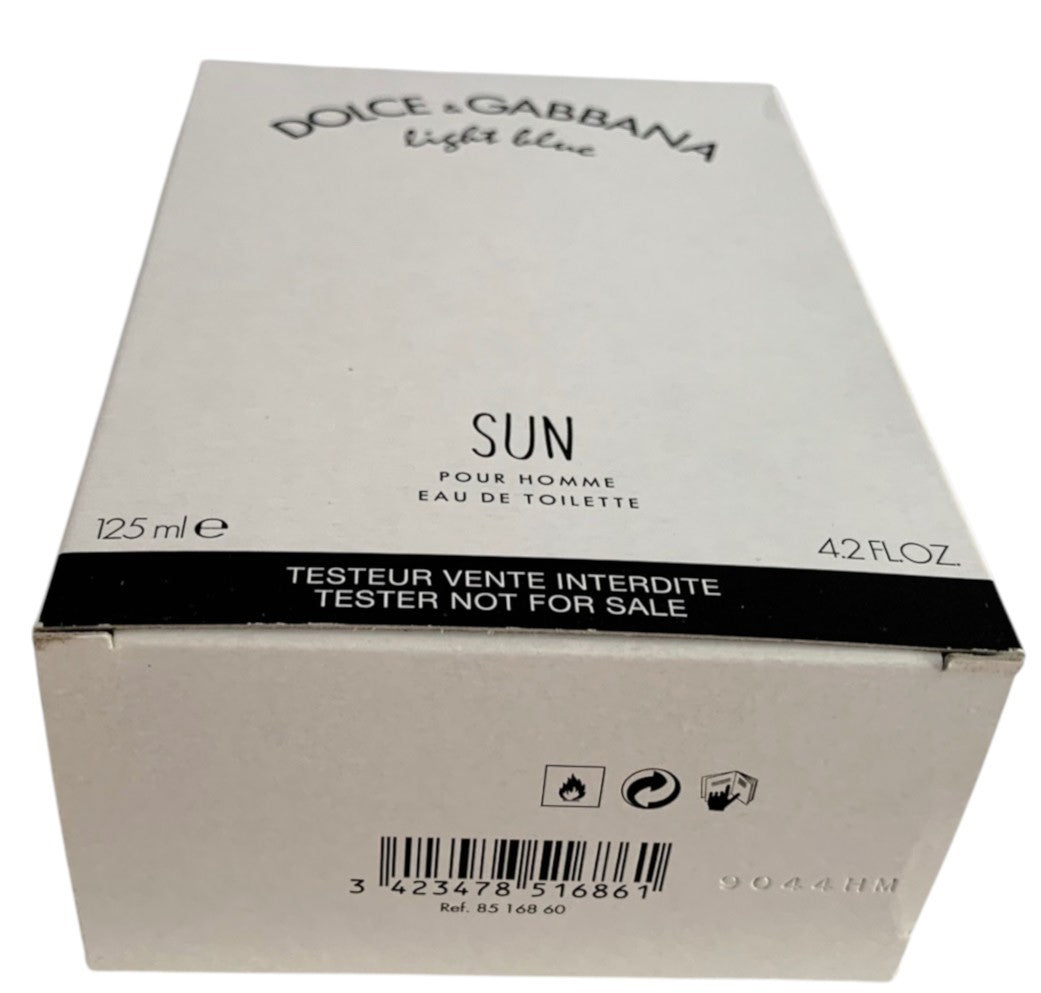 Dolce & Gabbana Light Blue Sun Pour Homme EDT Spray 4.2oz New in White Box