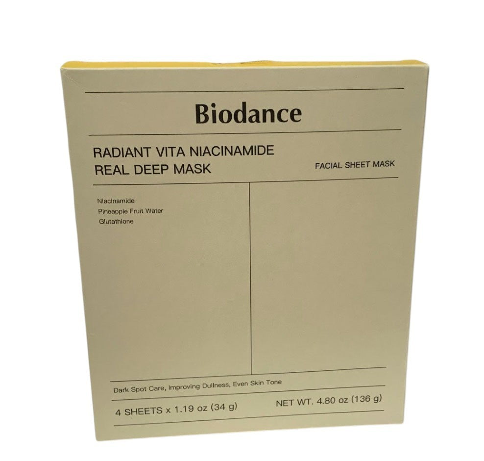BIODANCE REFRESHING SEA KELP & VITA NIACINAMIDE REAL DEEP MASKS-8 Pack 4 of Each